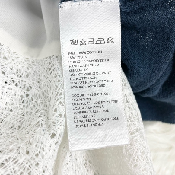 Anthropologie Moth Layered Sleeveless Knit Sweater Vest Top w /Lace Trim Medium - Picture 8 of 8